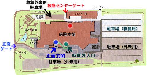 病院出入り口の図